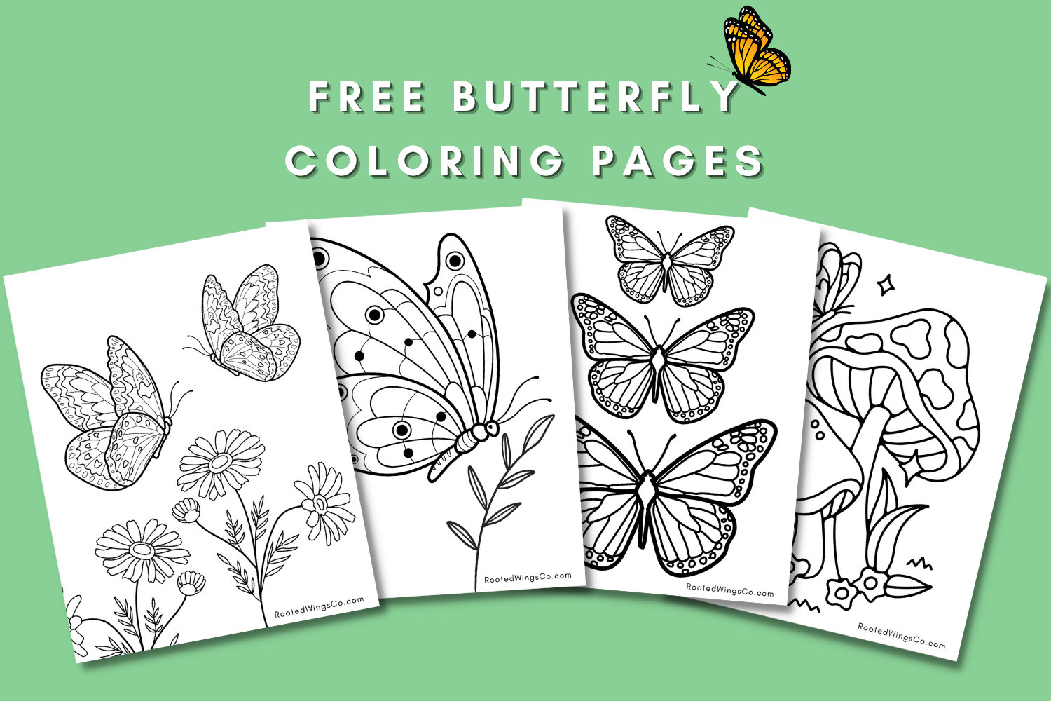 Free Butterfly Coloring Pages – For Kids or Adults